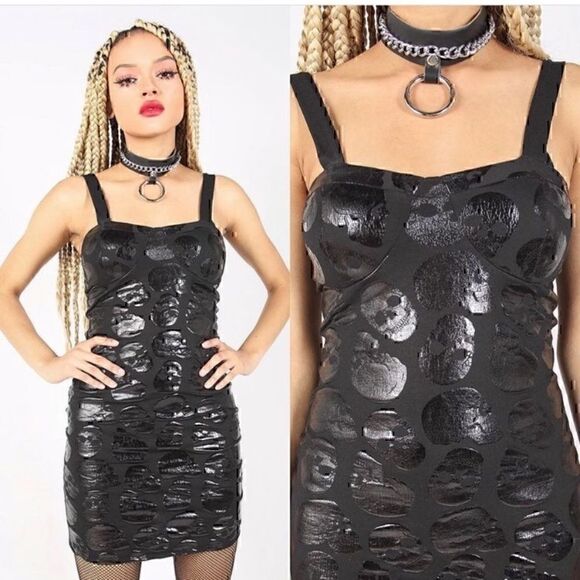 NWT Iron Fist Skullz Club Mini  Dress Medium - Picture 1 of 6